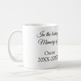 loving memorial keepsake funeral add pet name phot coffee mug