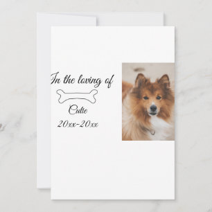 loving memorial keepsake funeral add pet name phot holiday card
