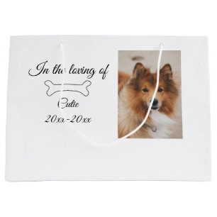 loving memorial keepsake funeral add pet name phot large gift bag