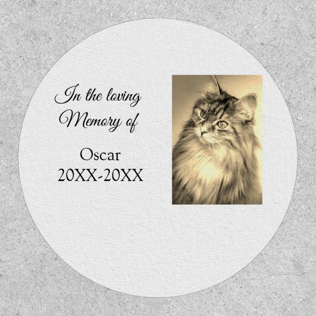 loving memorial keepsake funeral add pet name phot patch (Front)