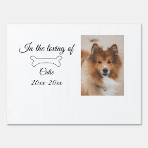 loving memorial keepsake funeral add pet name phot sign