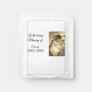loving memorial keepsake funeral add pet name phot tea bag drink mix
