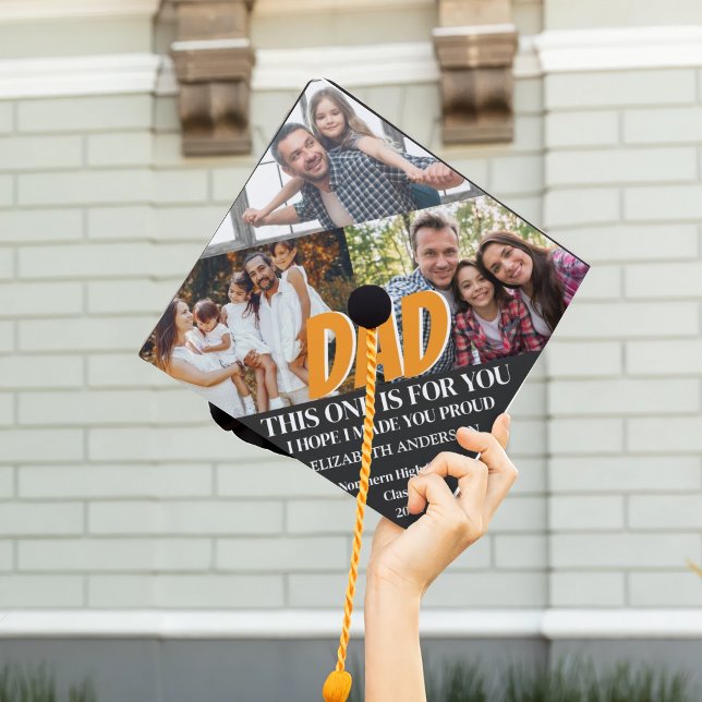 Loving Memory 3 Photo Collage Memorial Graduation Cap Topper (Creator Uploaded)