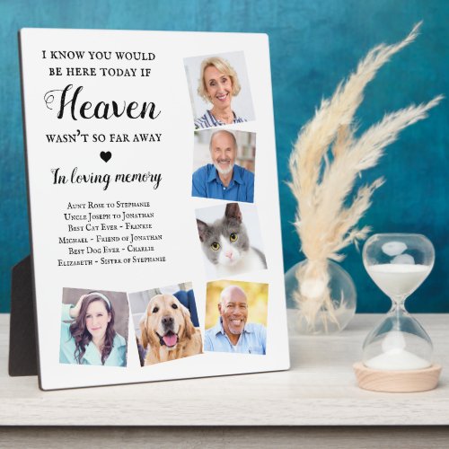 Loving Memory 6 Photo Heaven Wedding Memorial Plaque