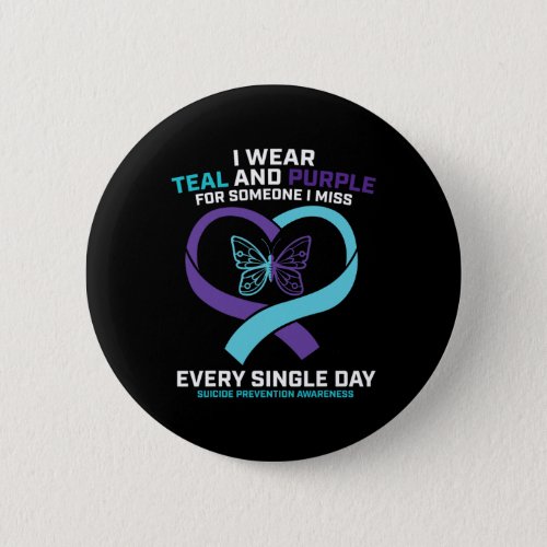 Loving Memory Butterfly Dad Suicide Prevention Awa Button