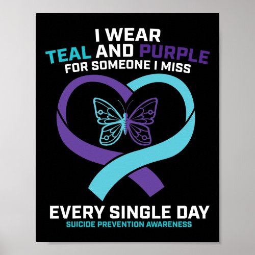 Loving Memory Butterfly Dad Suicide Prevention Awa Poster