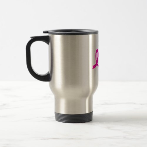 Loving Memory Daughter Pink Ribbon Breast Cancer Travel Mug