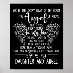 Loving Memory Funny Quote Miss My Daughter In Heav Poster