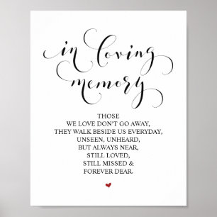 Loving Memory In Our Heart Memorial Sign
