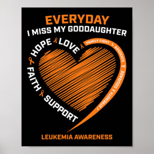 Loving Memory In Remembrance Goddaughter Leukemia  Poster