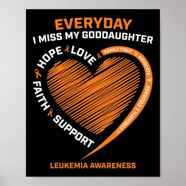 Loving Memory In Remembrance Goddaughter Leukemia  Poster (Front)