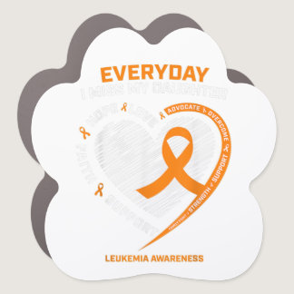 Loving Memory In Remembrance Of Daughter Leukemia Car Magnet