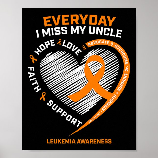 Loving Memory In Remembrance Of My Uncle Leukemia  Poster (Front)