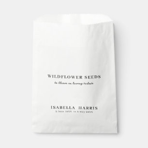 Loving Memory Memorial Wildflower Favor Bag