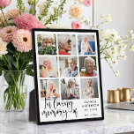 Loving Memory Modern Memorial Photo Collage  Plaqu Plaque<br><div class="desc">Modern memorial photo collage plaque features 9 photos ,  typography script ''loving memory'',  name and date. Modern photo plaque is an excellent way to remember a loved one. Perfect memorial,  tribute to a loved one who has passed away.</div>