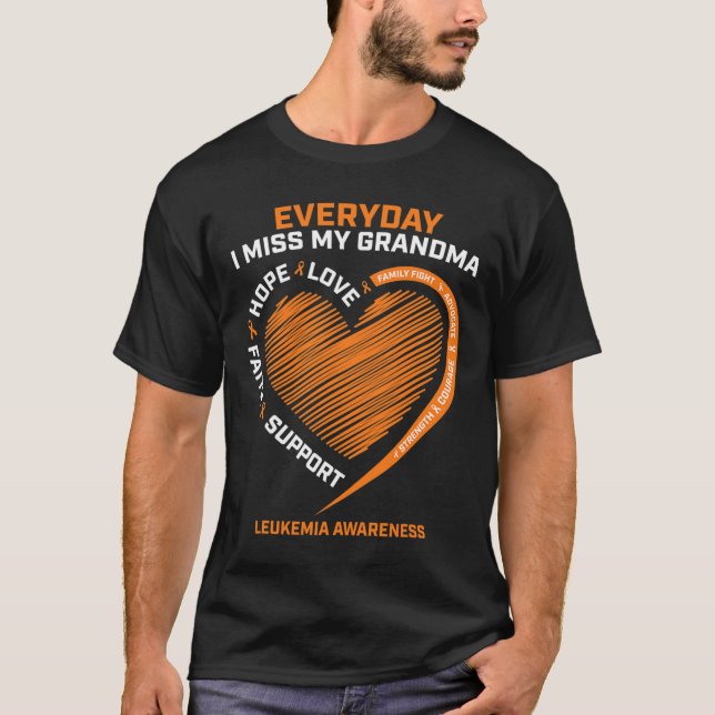 Loving Memory Of My Grandma Leukemia Awareness  T-Shirt (Front)