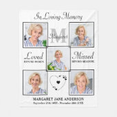 Personalized Memorial Fleece Throw Blanket/Quilt - Memorial Gift Idea For Family with up to 7 People - I Am Always With You