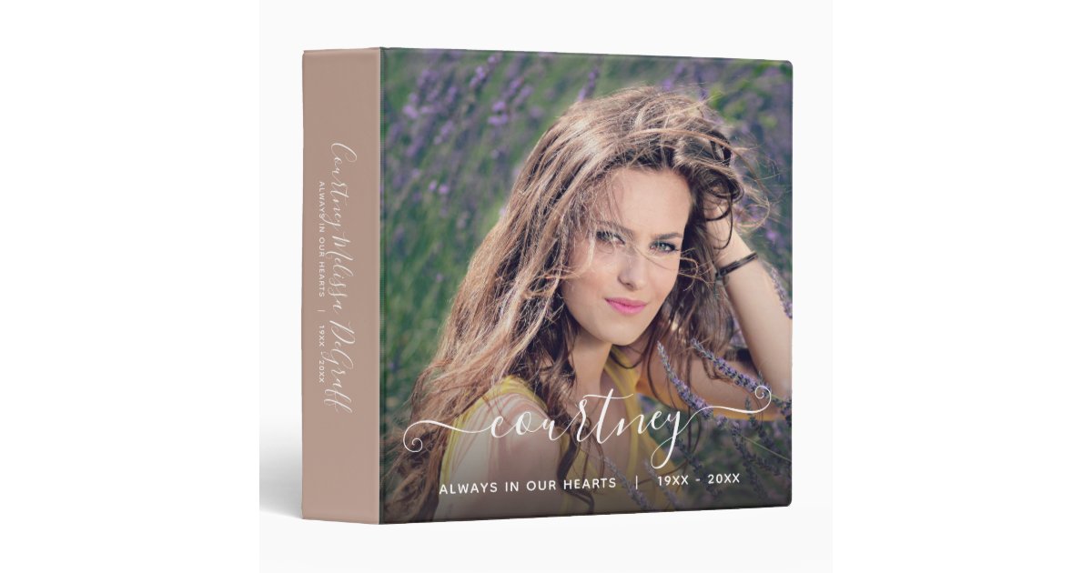 Loving Memory Photo Album 3 Ring Binder | Zazzle