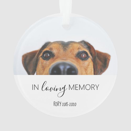 loving memory photo pet memorial christmas tree or ornament