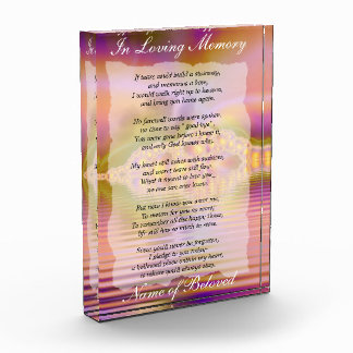 In Loving Memory Acrylic Awards | Zazzle