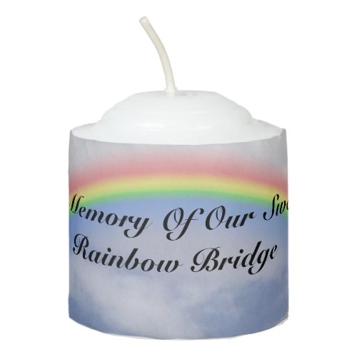 Loving Memory Rainbow Bridge Votive Candle