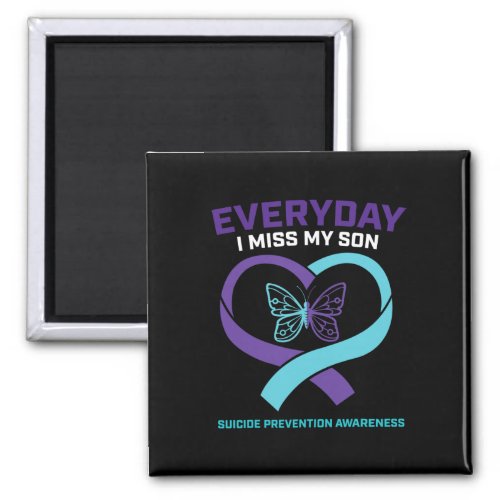 Loving Memory Son Suicide Prevention Awareness  Magnet