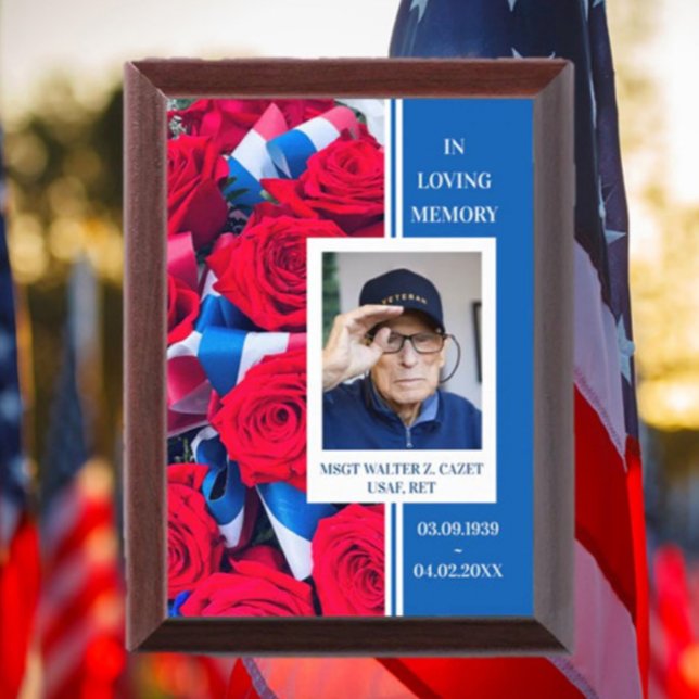 Loving Memory Veteran/Loved One Plaque (Creator Uploaded)