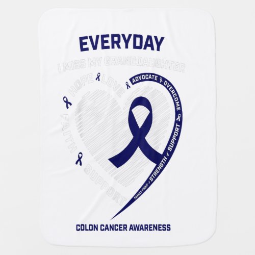 Loving Memory Women Men Colon Cancer Awareness Gra Baby Blanket