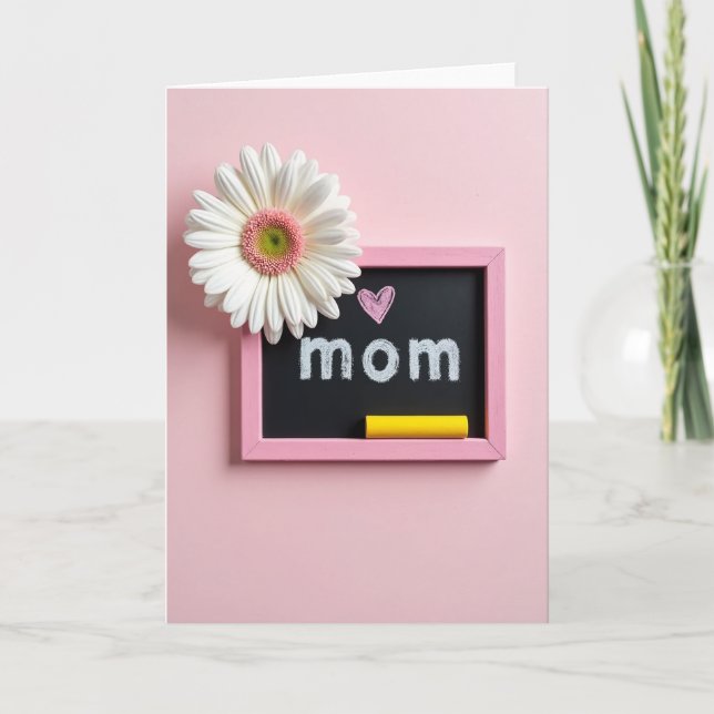 Loving Mom Flower Art Card (Front)