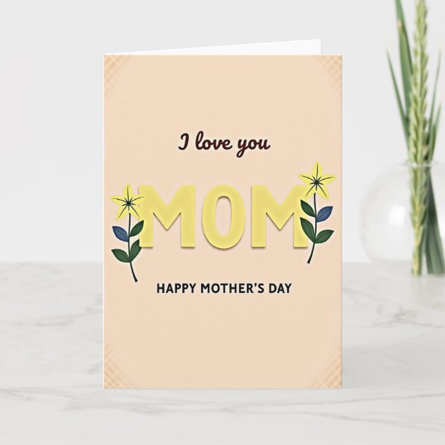 Loving Mom Illustration Card (Front)