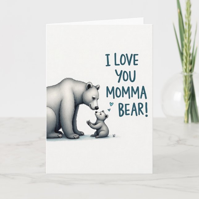 Loving Momma Bear Message Card (Front)