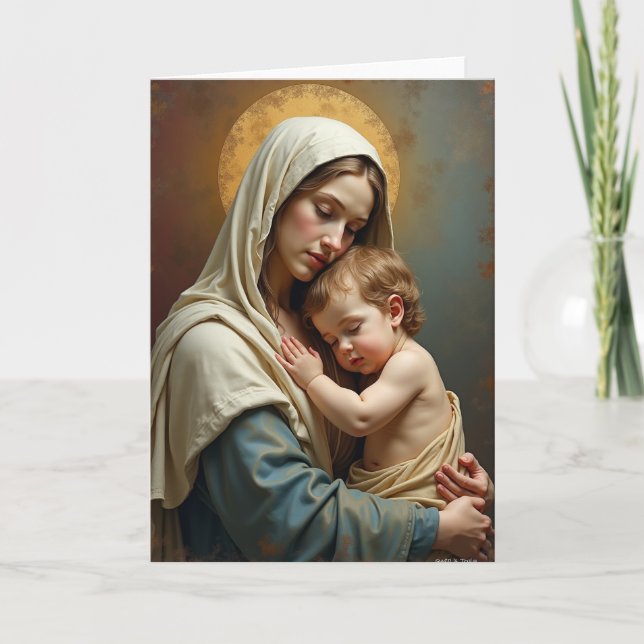 Loving Mother And Child Art Card (Front)