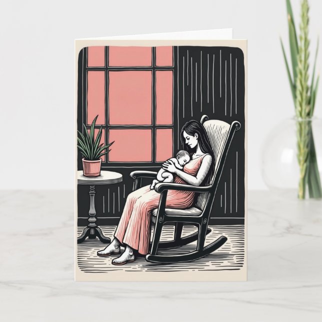 Loving Mother Baby Art Card (Front)