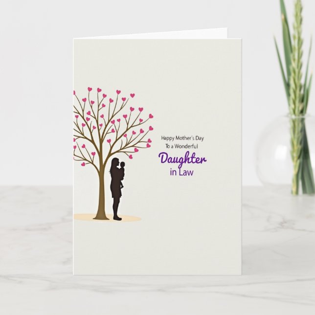 Loving Mother Child Silhouette Card (Front)