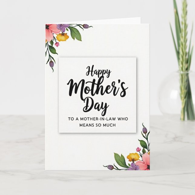 Loving Mother In Law Design Card (Front)