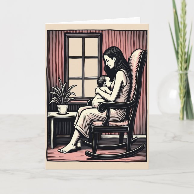 Loving Mother Infant Art Card (Front)