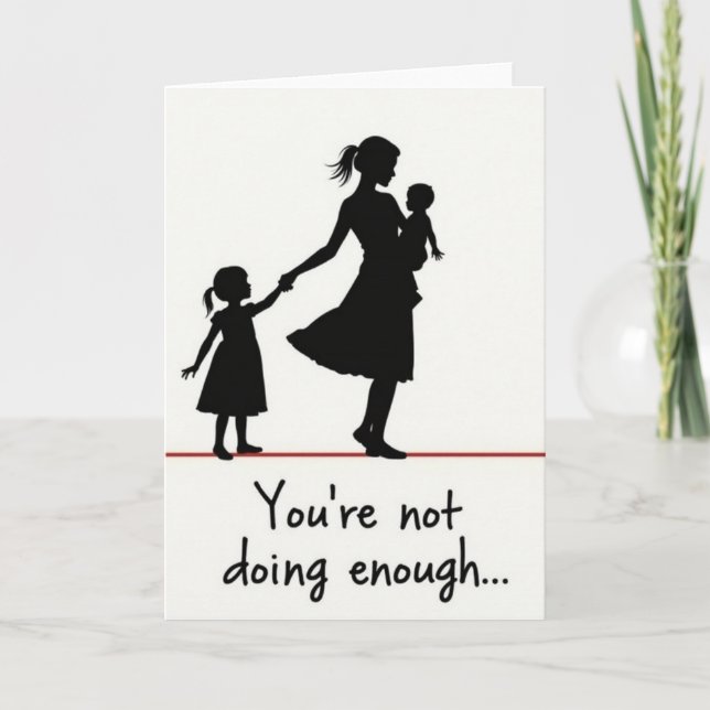 Loving Motherhood Outline Image Card (Front)