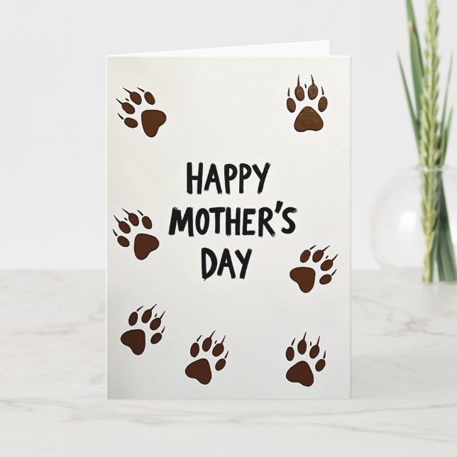 Loving Mothers Day Animal Art Card (Front)