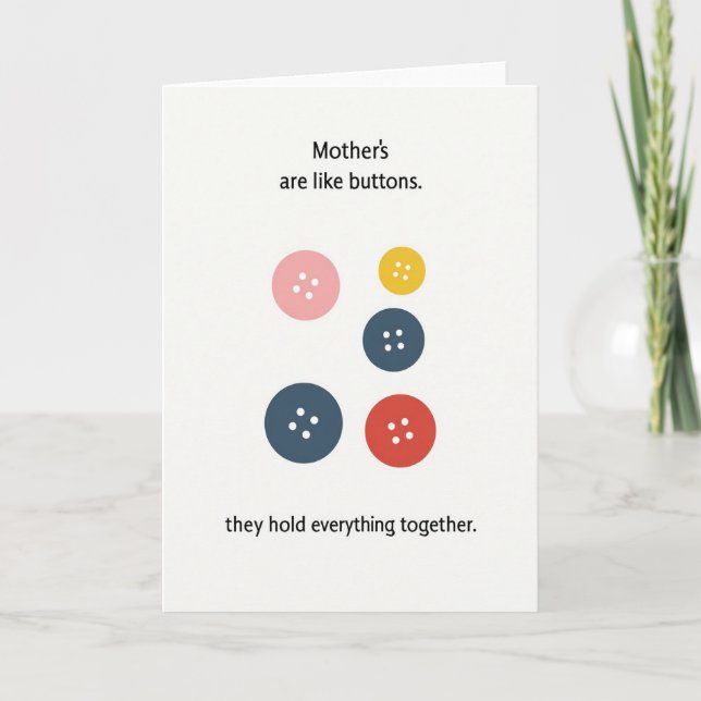 Loving Mothers Day Button Card (Front)