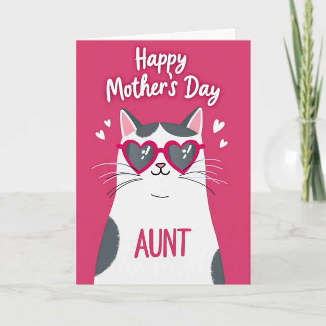 Loving Mothers Day Feline Card (Front)