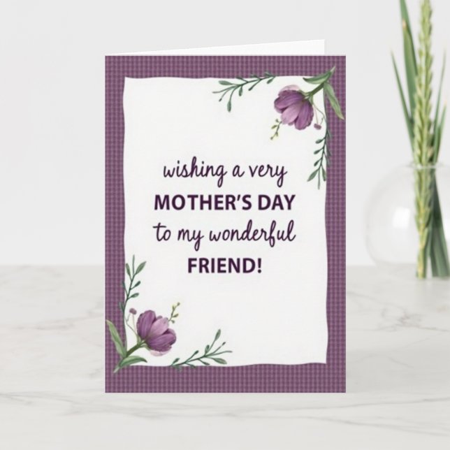 Loving Mothers Day Friend Card (Front)