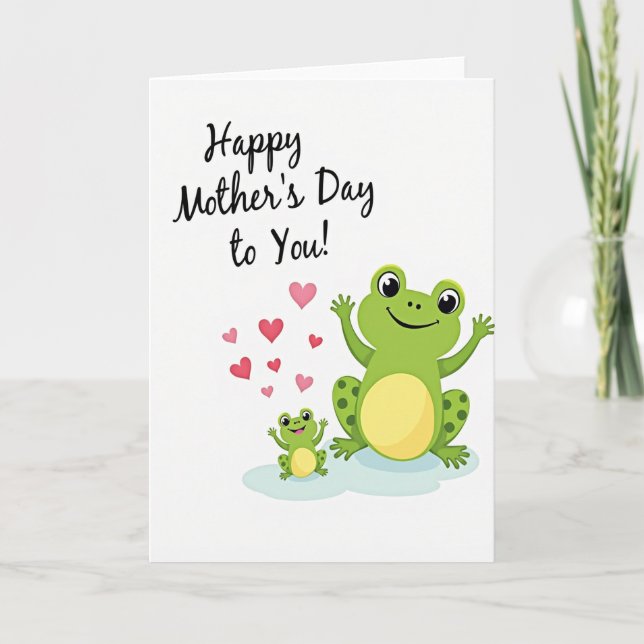 Loving Mothers Day Frog Card (Front)