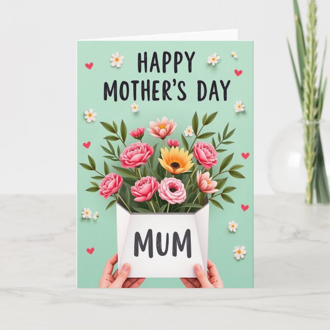 Loving Mothers Day Hands Card (Front)