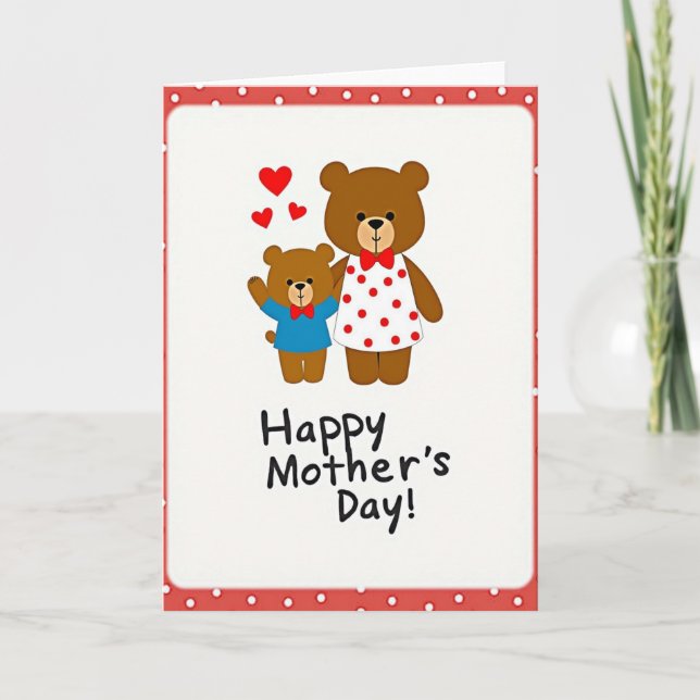 Loving Mothers Day Illustration Card (Front)
