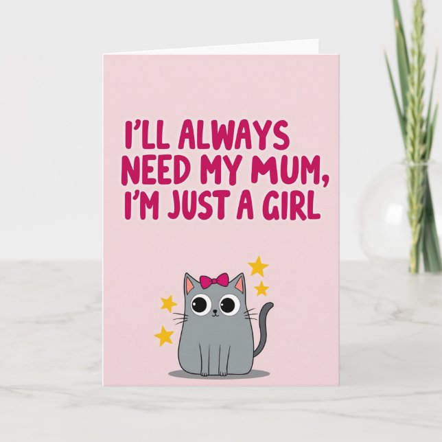 Loving Mothers Day Kitten Card (Front)