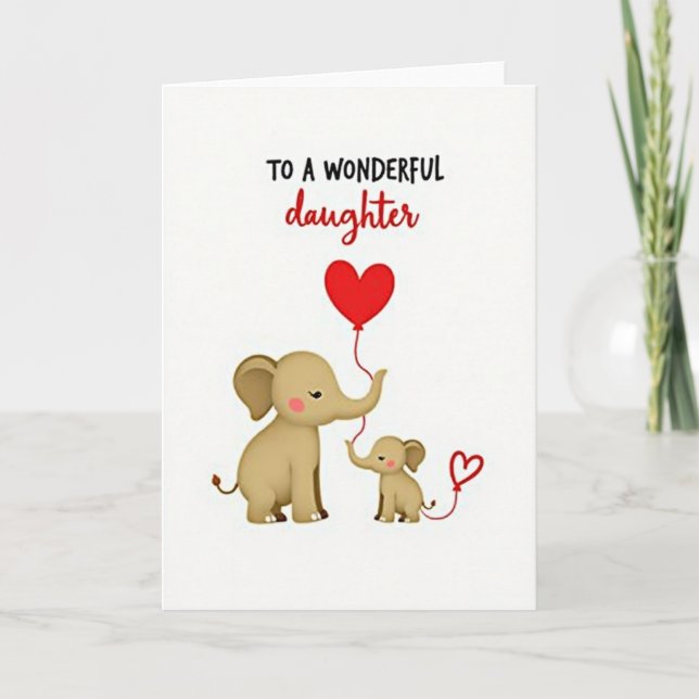 Loving Mothers Day Pachyderm Card (Front)