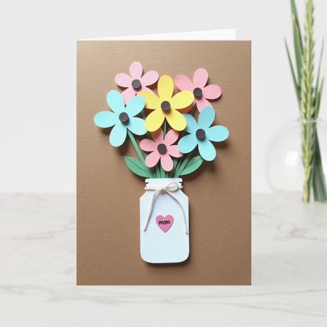 Loving Mothers Day Paper Card (Front)