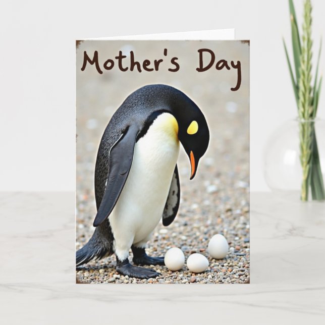 Loving Mothers Day Penguin Card (Front)