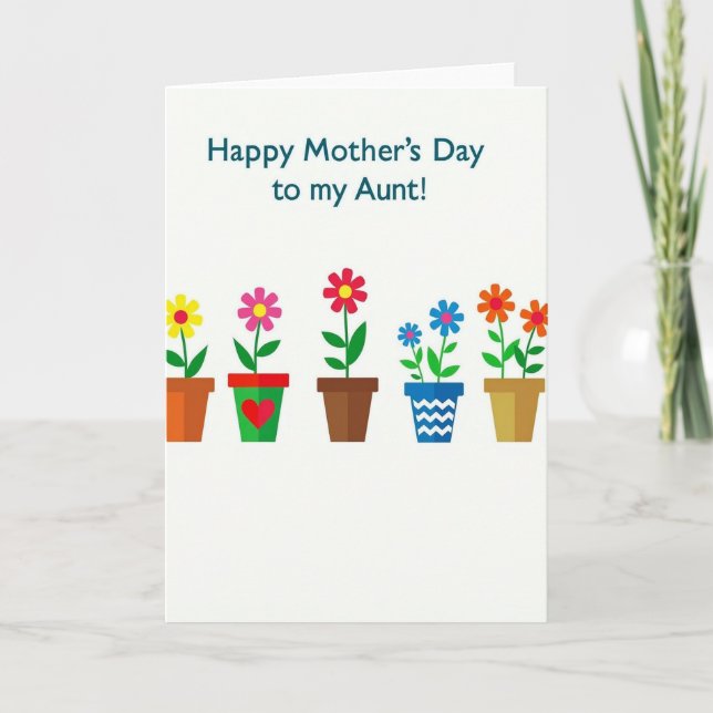Loving Mothers Day Plants Art Card (Front)