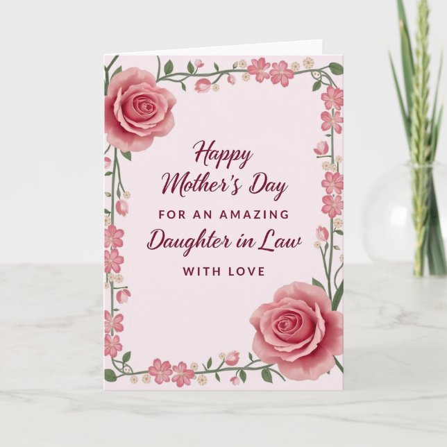 Loving Mothers Day Roses Card (Front)